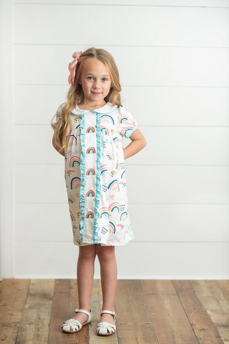 Rainbow Collared Dress