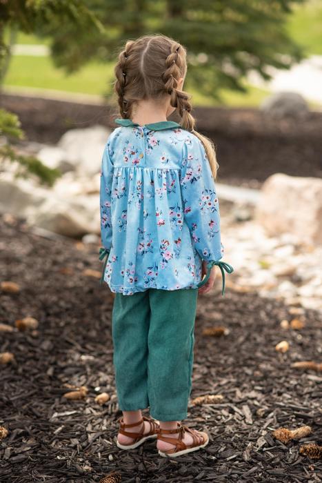 Teal Cord Pant Set