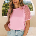 Large Tulle Puff Sleeve Top
