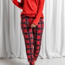  Plaid Pants Loungewear Set