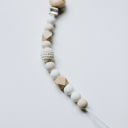 White Nora Pacifier Clip