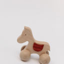Horse Wooden toy on wheels