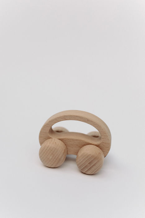 Wooden toy on wheels