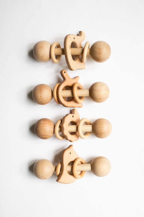 Wooden Rattle with Animal