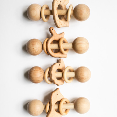 Wooden Rattle with Animal