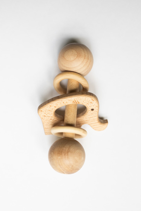 Wooden Rattle with Animal