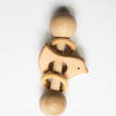 Bird Beige Wooden Rattle with Animal