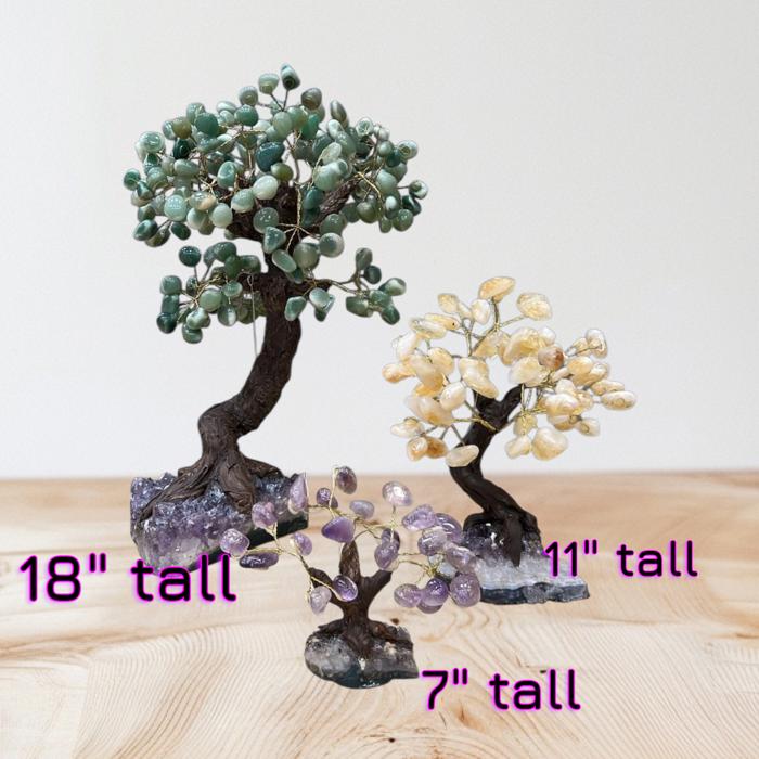 Jade Crystal Tree  18" Tall
