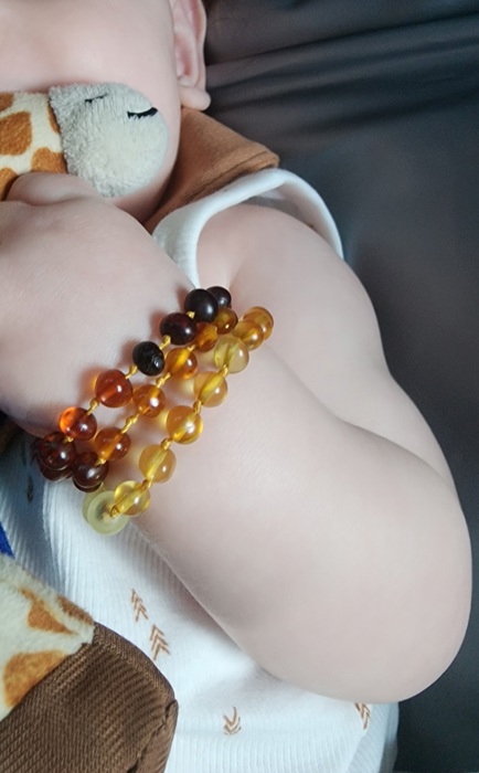 Baltic Amber Bracelet for Baby, Infant, Toddler, Big Kid, Child