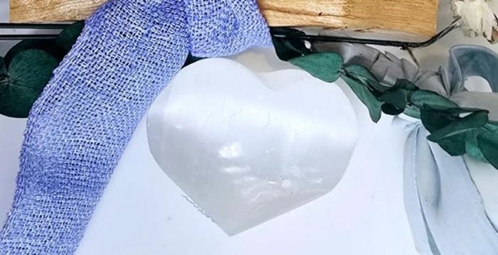 SELENITE Crystal Hearts