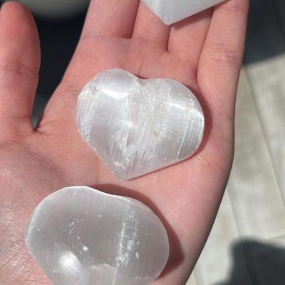 SELENITE Crystal Hearts