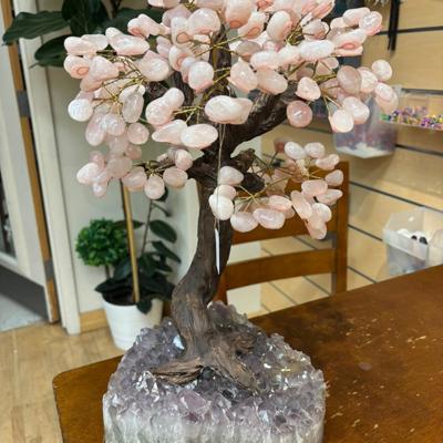 Rose Quartz Crystal Tree  18" Tall