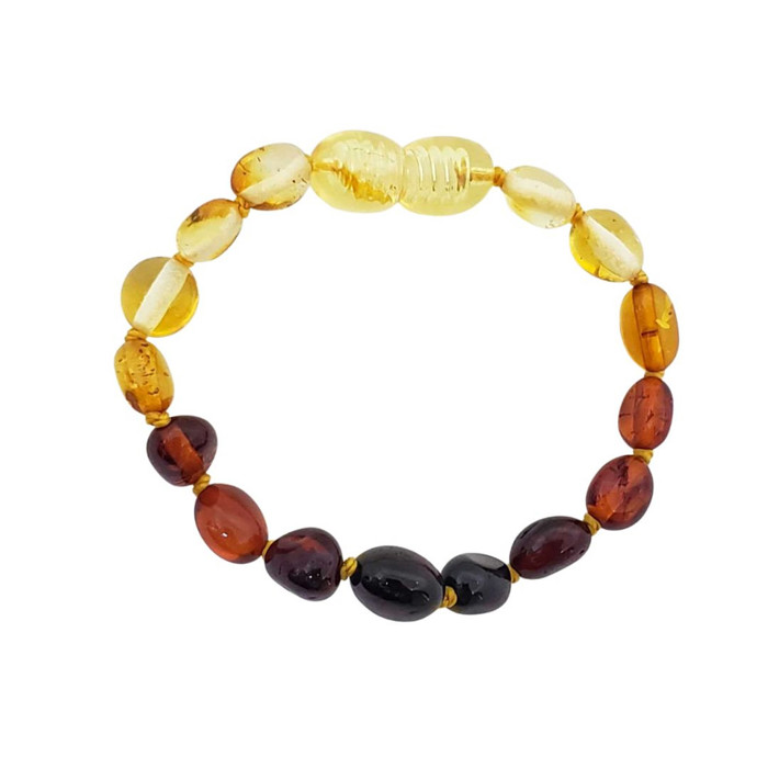 Honey Baltic Amber Bracelet for Baby, Infant, Toddler.
